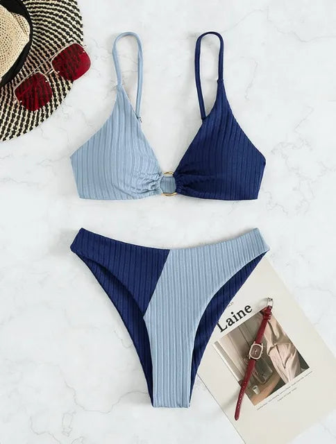 Valenzora – High-Waist Push-Up-Bikini-Set für Damen