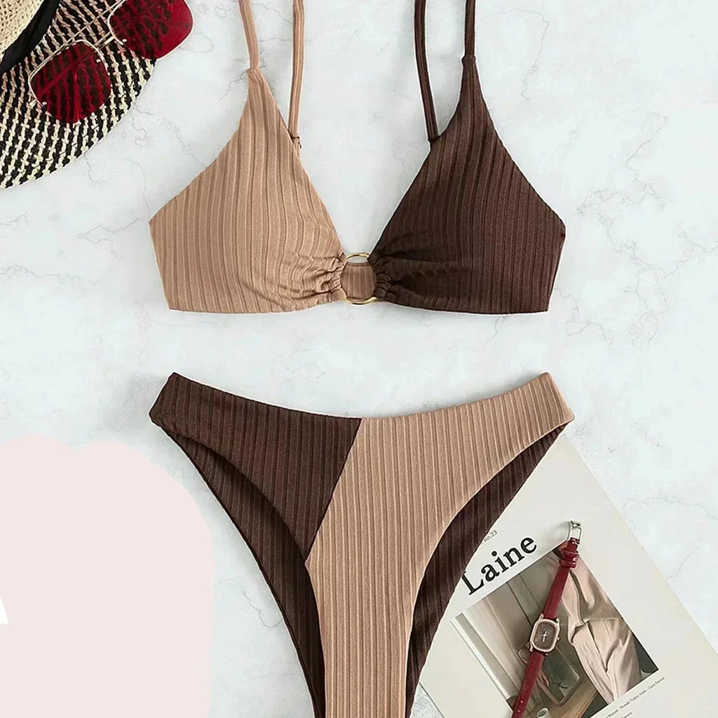 Valenzora – High-Waist Push-Up-Bikini-Set für Damen