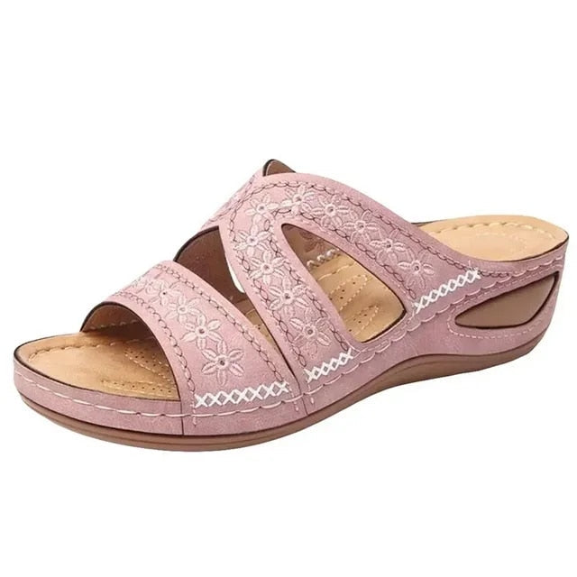 Valenzora – Premium Orthopädische Keilsandalen mit offener Zehenpartie