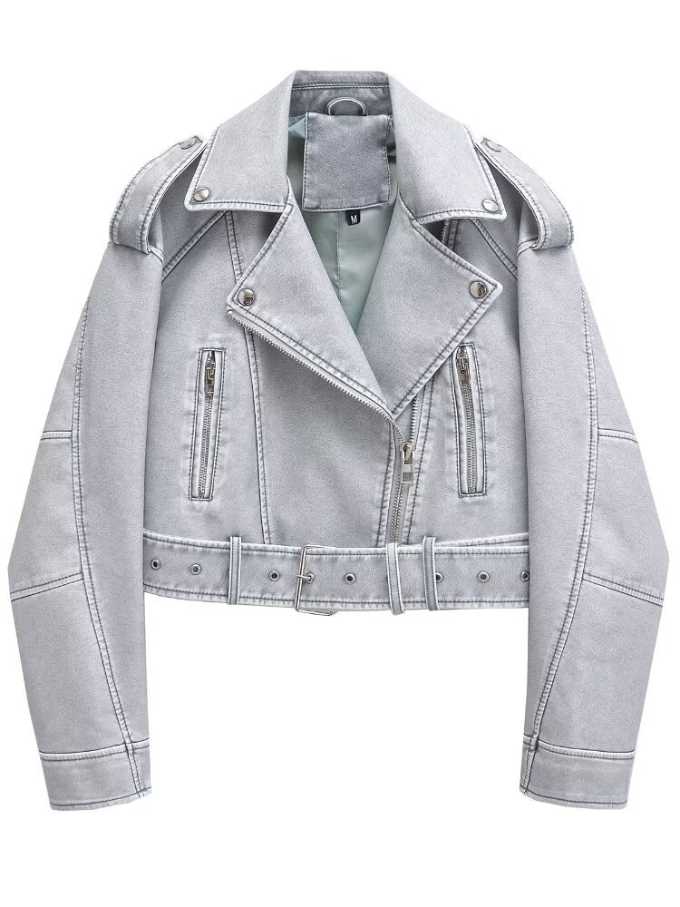 Valenzora | Washable, Gradient Leather Jacket for Women*