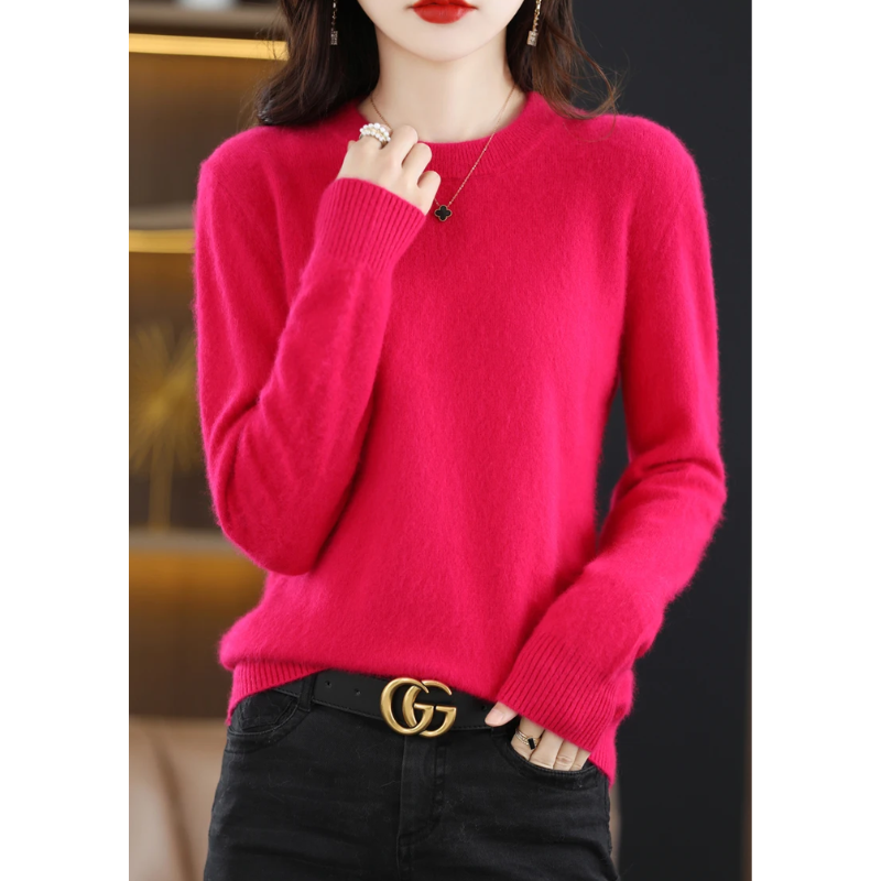 Valenzora | Women's Cashmere Sweater, Luxurious Round Neck, Soft & Fashionable
