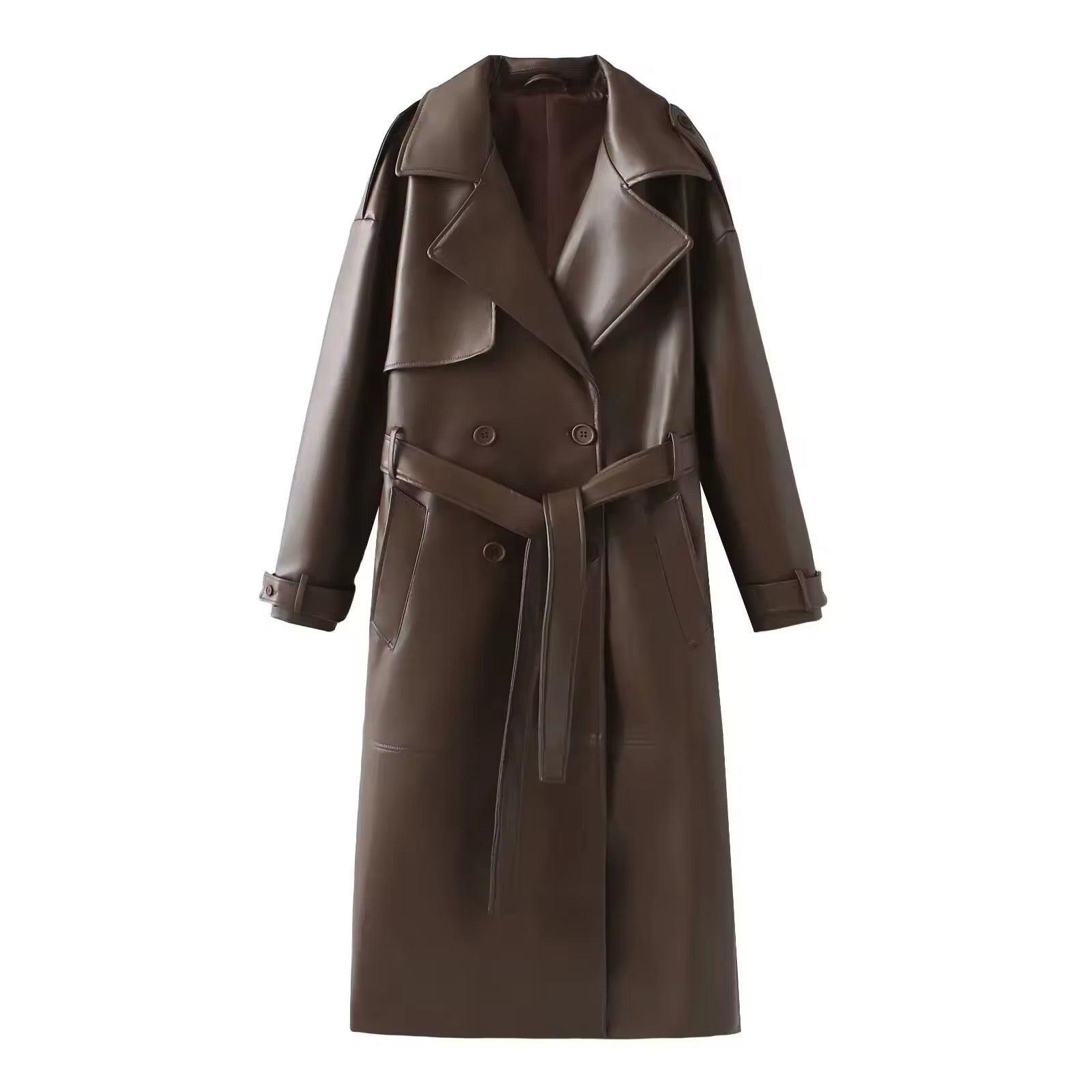 Valenzora | Eleganter Ledertrenchcoat Herbst-Chic