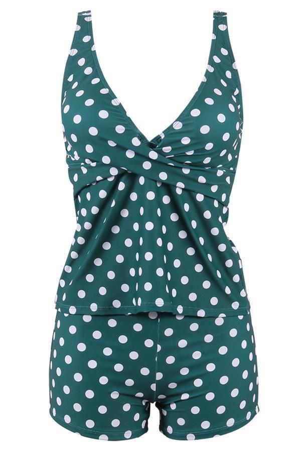 Valenzora | Polka Dot Tankini Set for Women