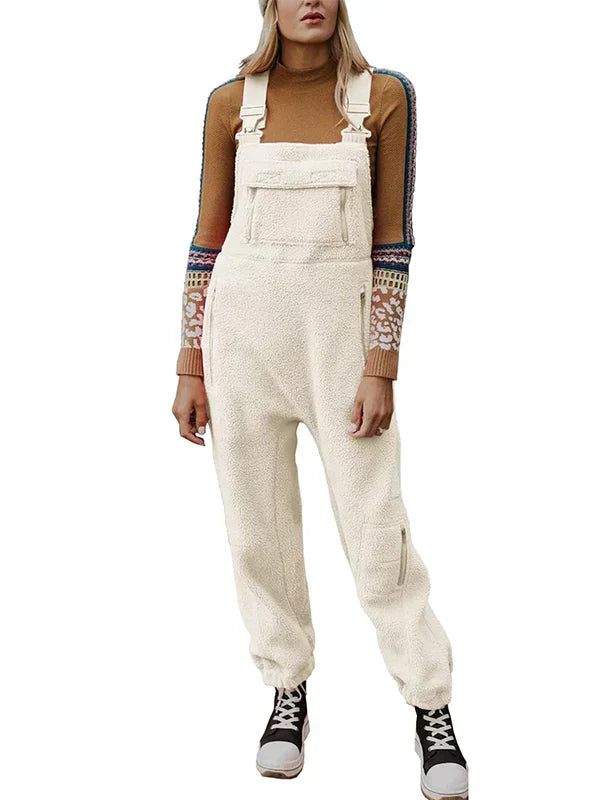 Valenzora | Damen Fleece-Thermo-Overall mit Reißverschlusstaschen