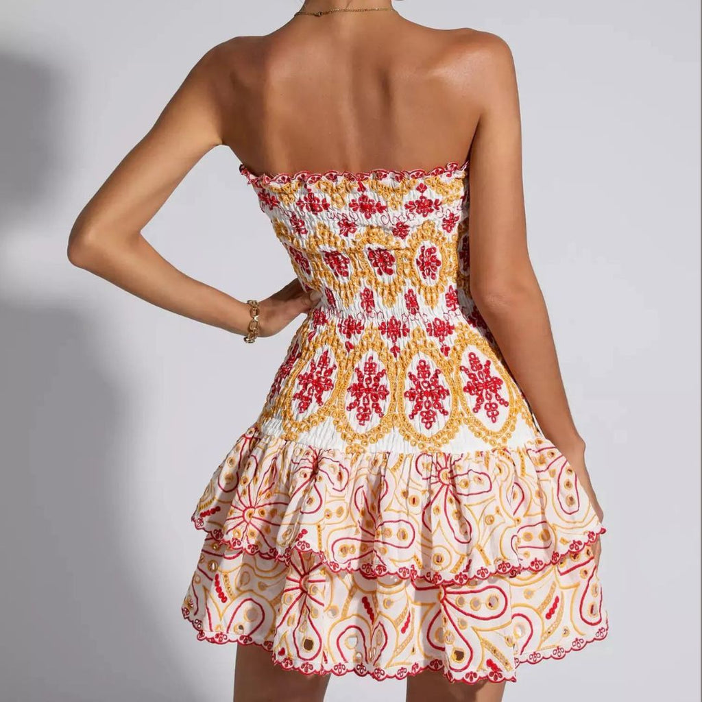 Valenzora | Ruffled Red Dress
