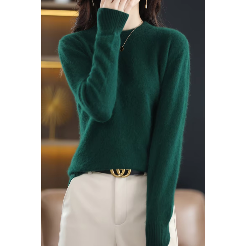 Valenzora | Women's Cashmere Sweater, Luxurious Round Neck, Soft & Fashionable