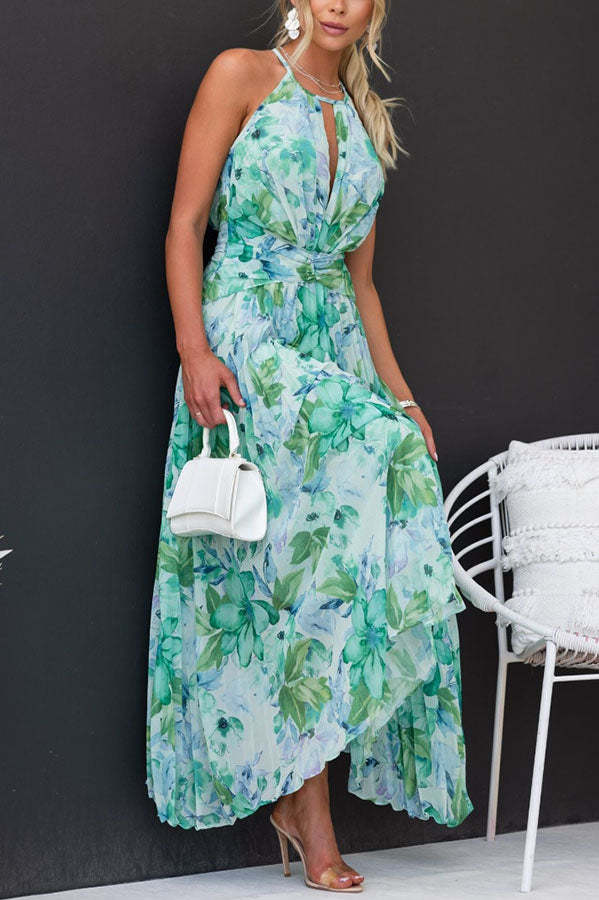 Dress with floral charm
