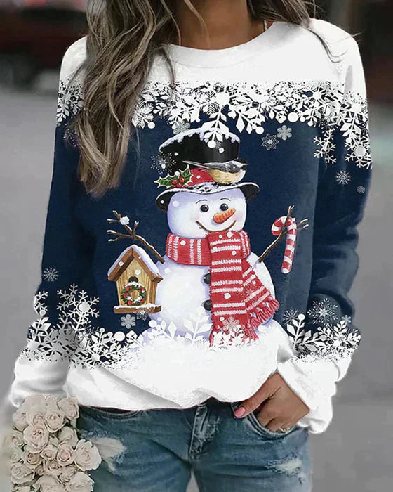 Colorful snowman motif