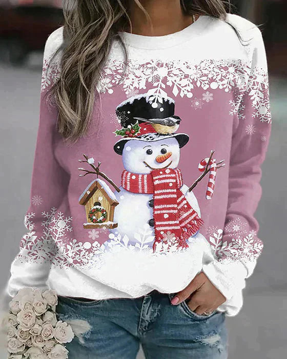 Colorful snowman motif