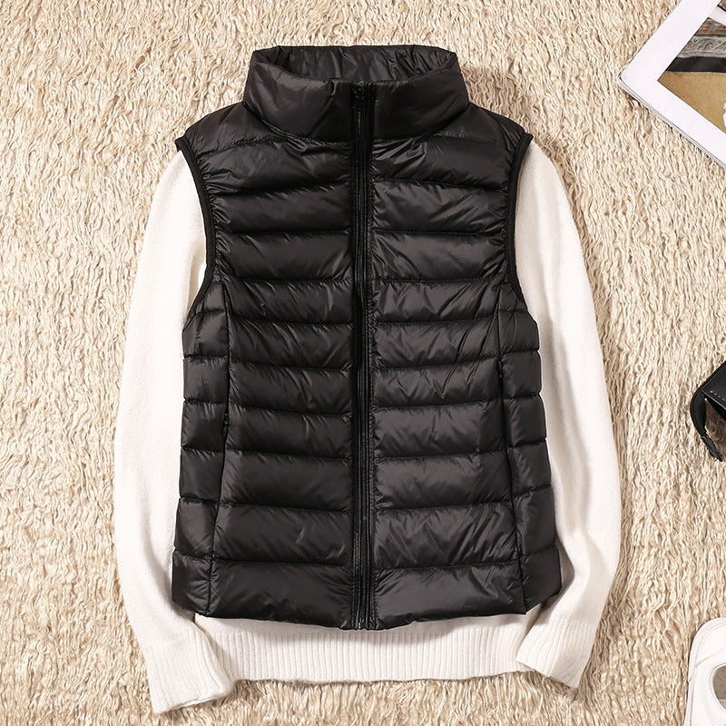 Valenzora | Sleeveless Down Vest Jacket with Zipper