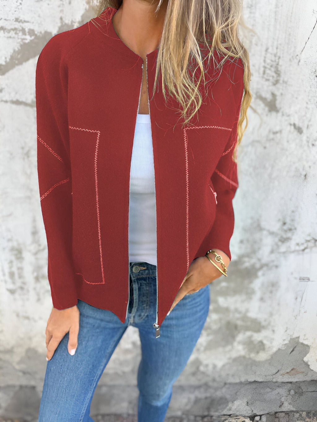 Valenzora | Damen-Reißverschlussjacke mit Taschen