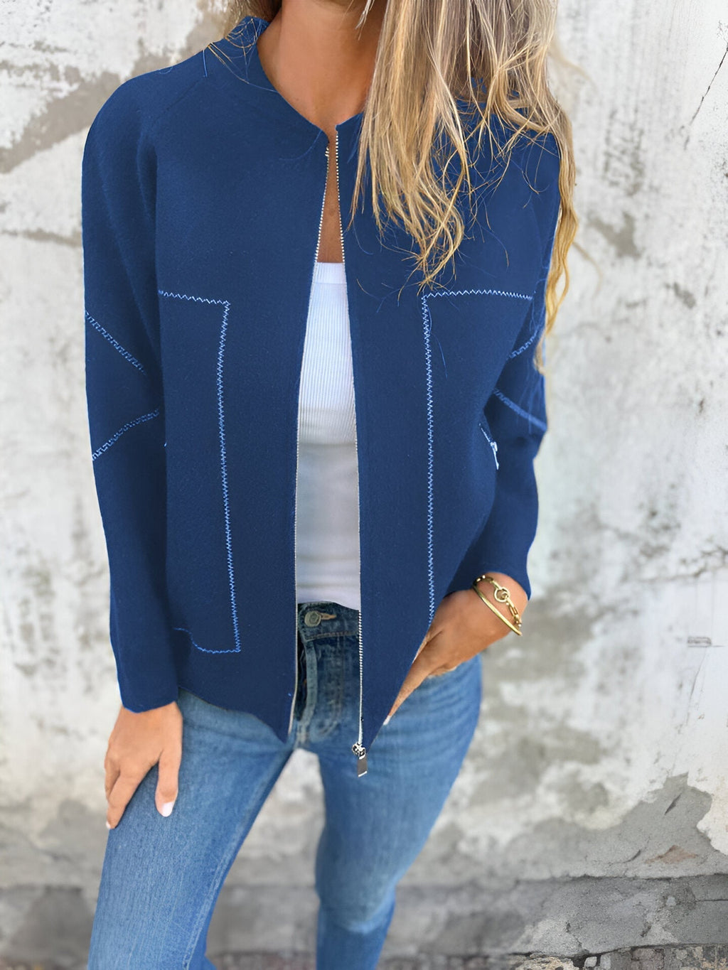 Valenzora | Damen-Reißverschlussjacke mit Taschen