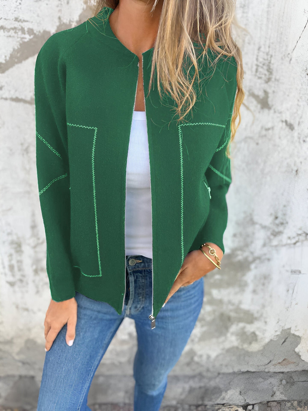 Valenzora | Damen-Reißverschlussjacke mit Taschen