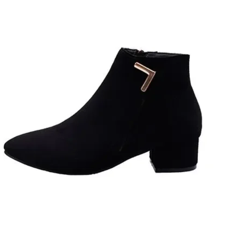 Valenzora | Stiefeletten mit spitzer Zehenpartie und seitlichem Reißverschluss, Damen-Stiefeletten