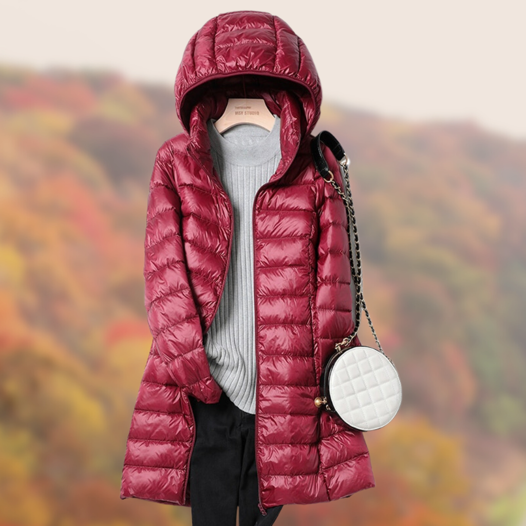 Valenzora Daunenjacke | Ultraleichte Übergangsjacke für Damen mit Kapuze