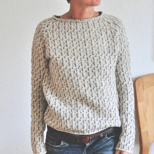 Valenzora | Smart Grey Crew Neck Sweater