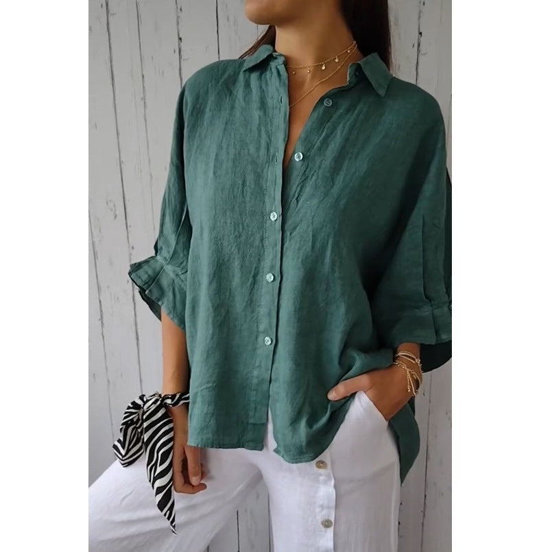 Valenzora | Fashionable top made of cotton and linen
