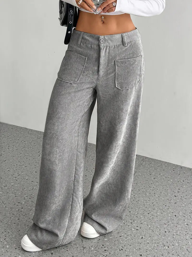 Valenzora | Wide-Leg Corduroy Trousers for Women