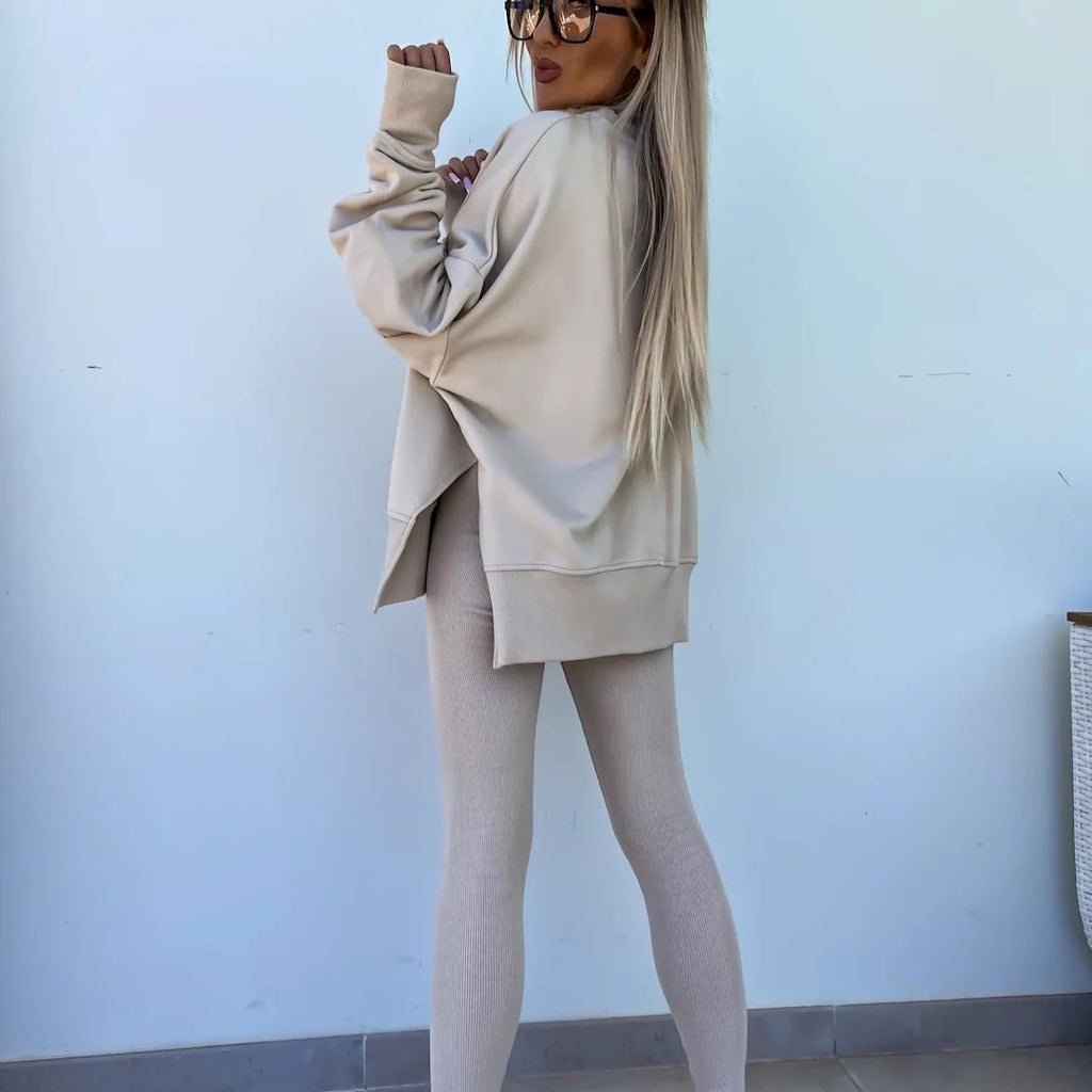 Valenzora | Kuscheliges Oversize-Sweatshirt und Leggings-Set