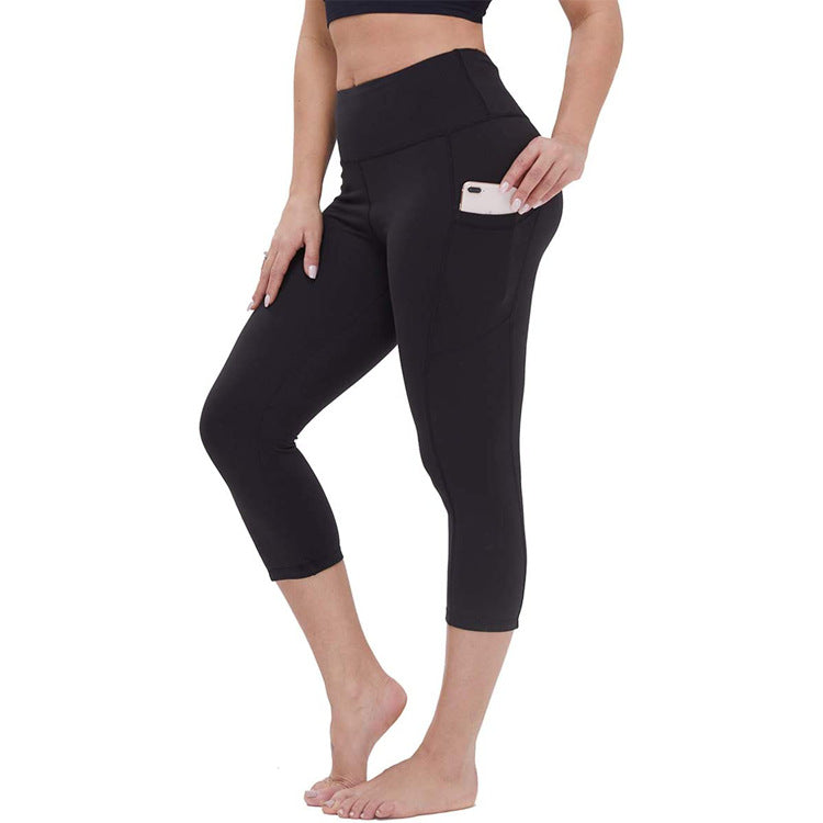 Valenzora | Capri-Leggings mit Taschen, knielang, 33 cm