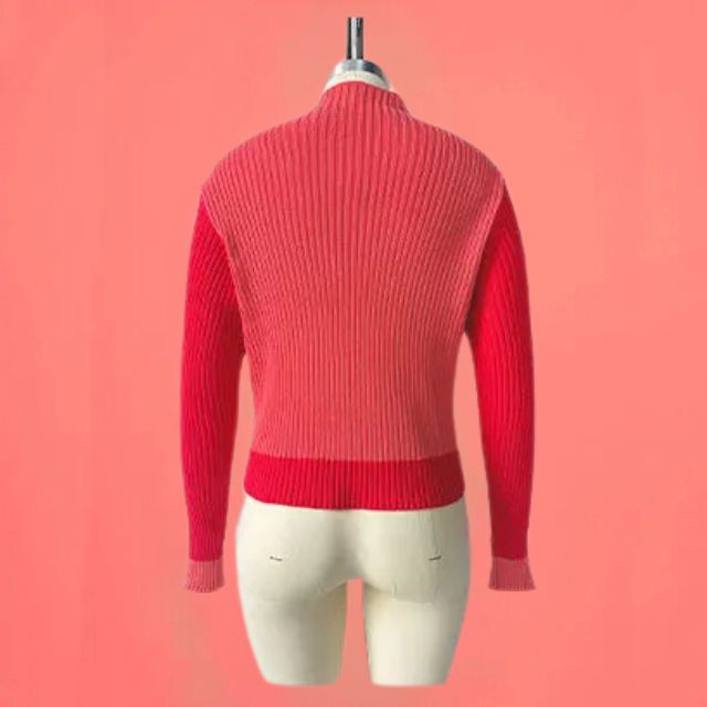 Valenzora | Gerippter Strickpullover mit Herz-Intarsie