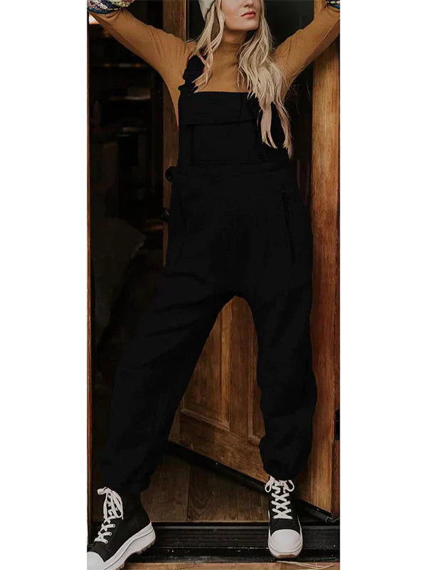 Valenzora | Damen Fleece-Thermo-Overall mit Reißverschlusstaschen