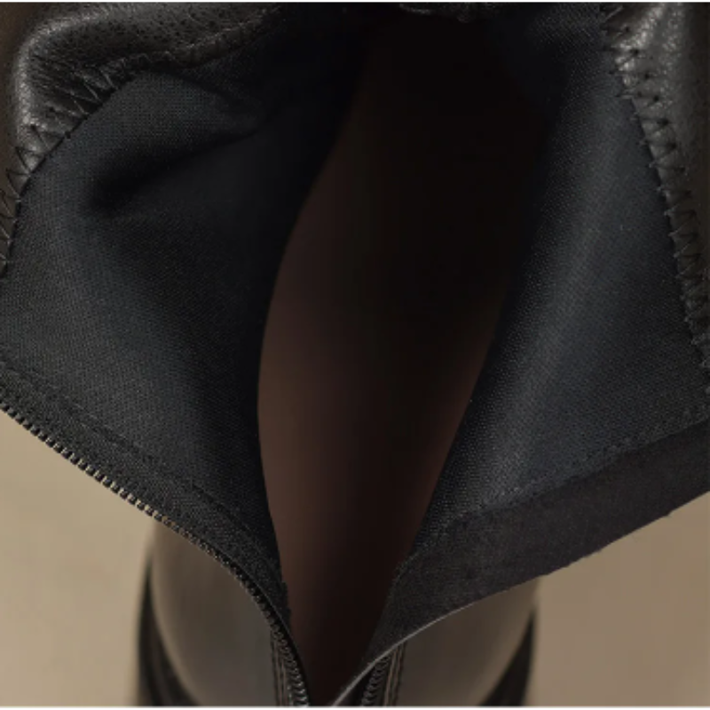 Valenzora | Elegante Stiefeletten aus Leder mit Blockabsatz für Damen