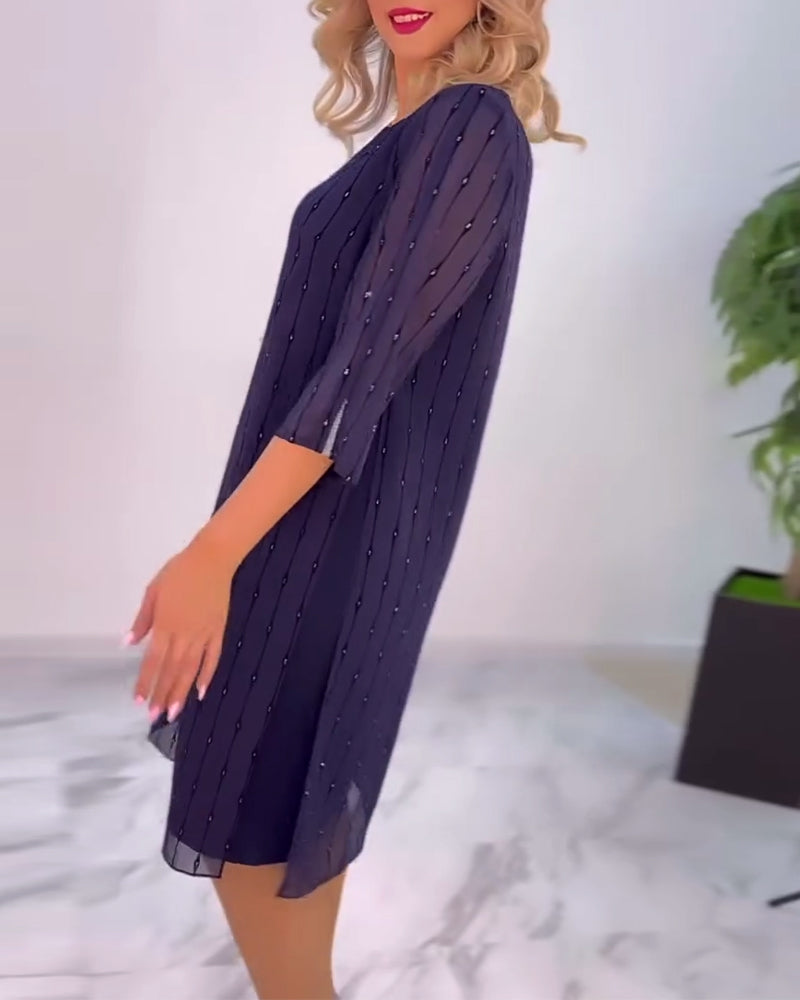 Valenzora | Dress Solid Color Pleated