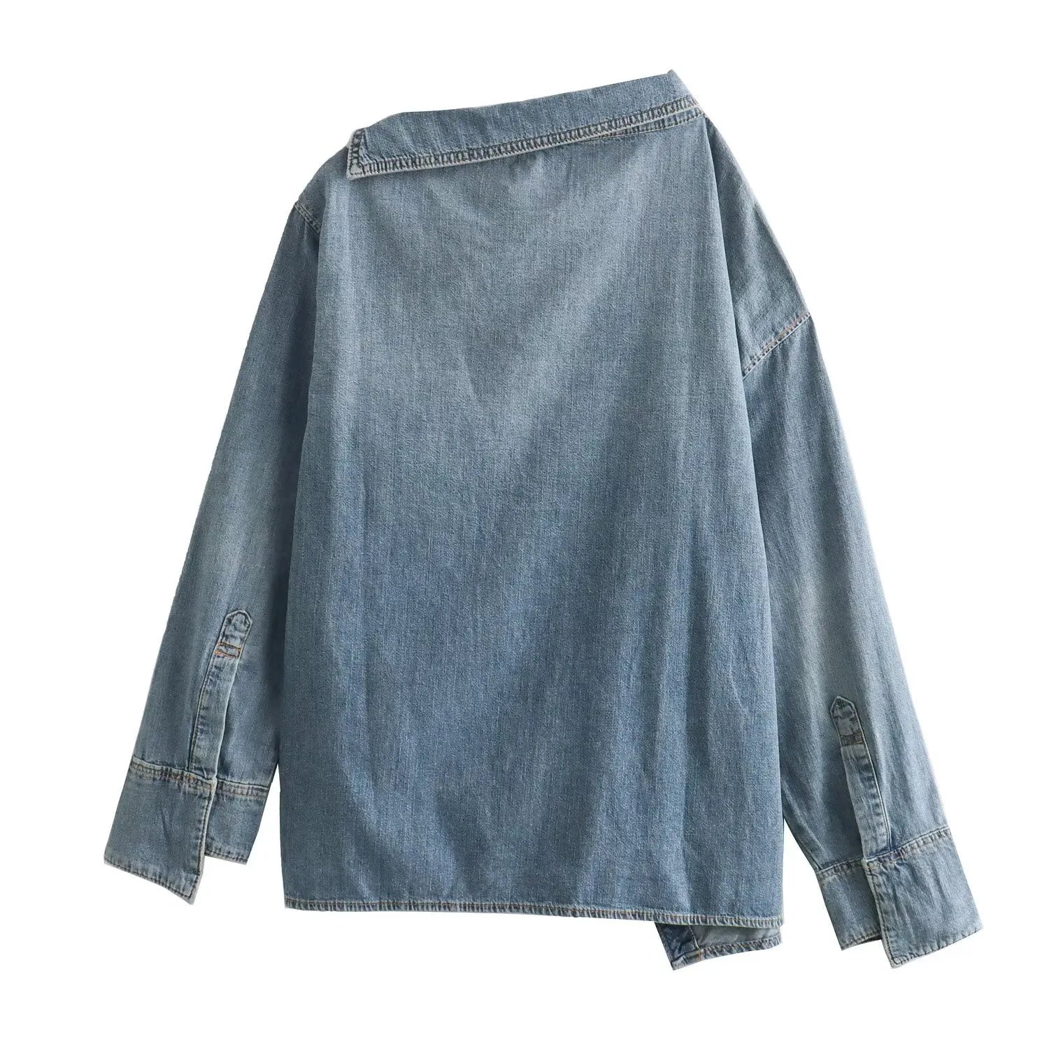 Valenzora | Casual, asymmetrical denim shirt