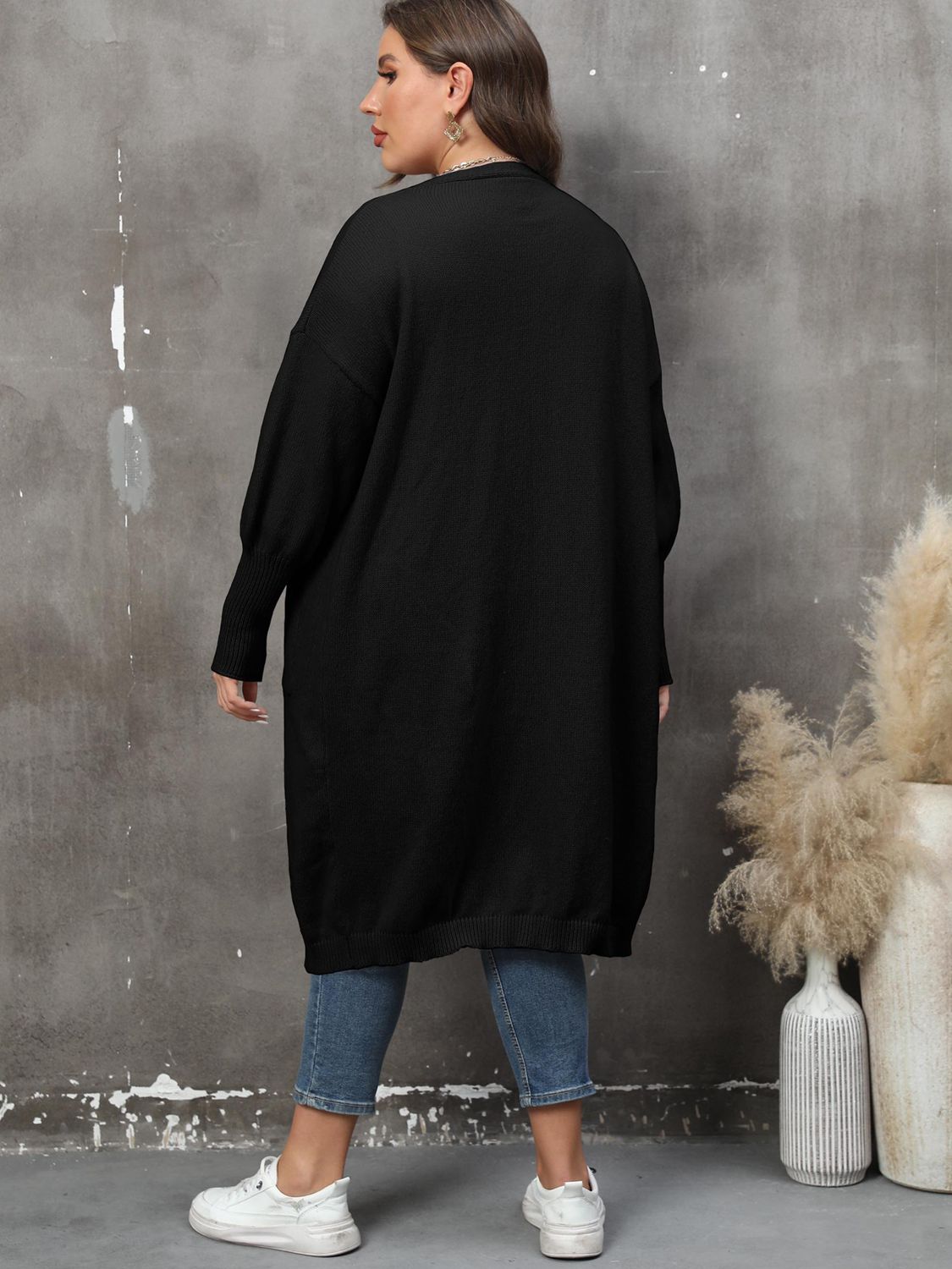 Valenzora | Plus Size Langarm-Cardigan mit Taschen