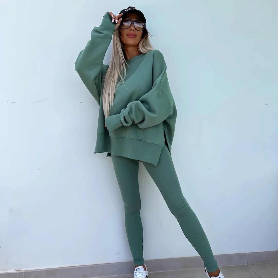 Valenzora | Kuscheliges Oversize-Sweatshirt und Leggings-Set