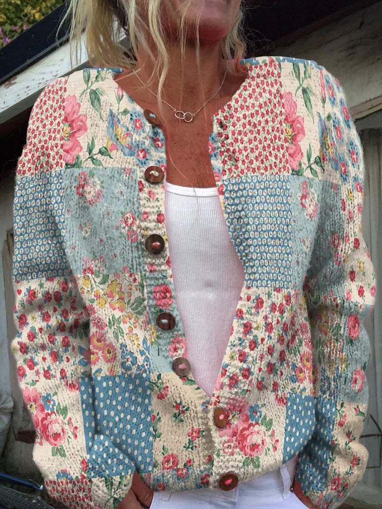 Valenzora | Cardigan with floral pattern