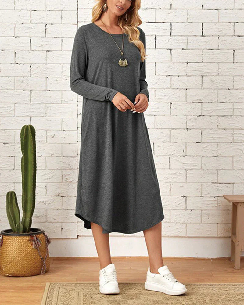 Valenzora - Long-sleeved loose dress