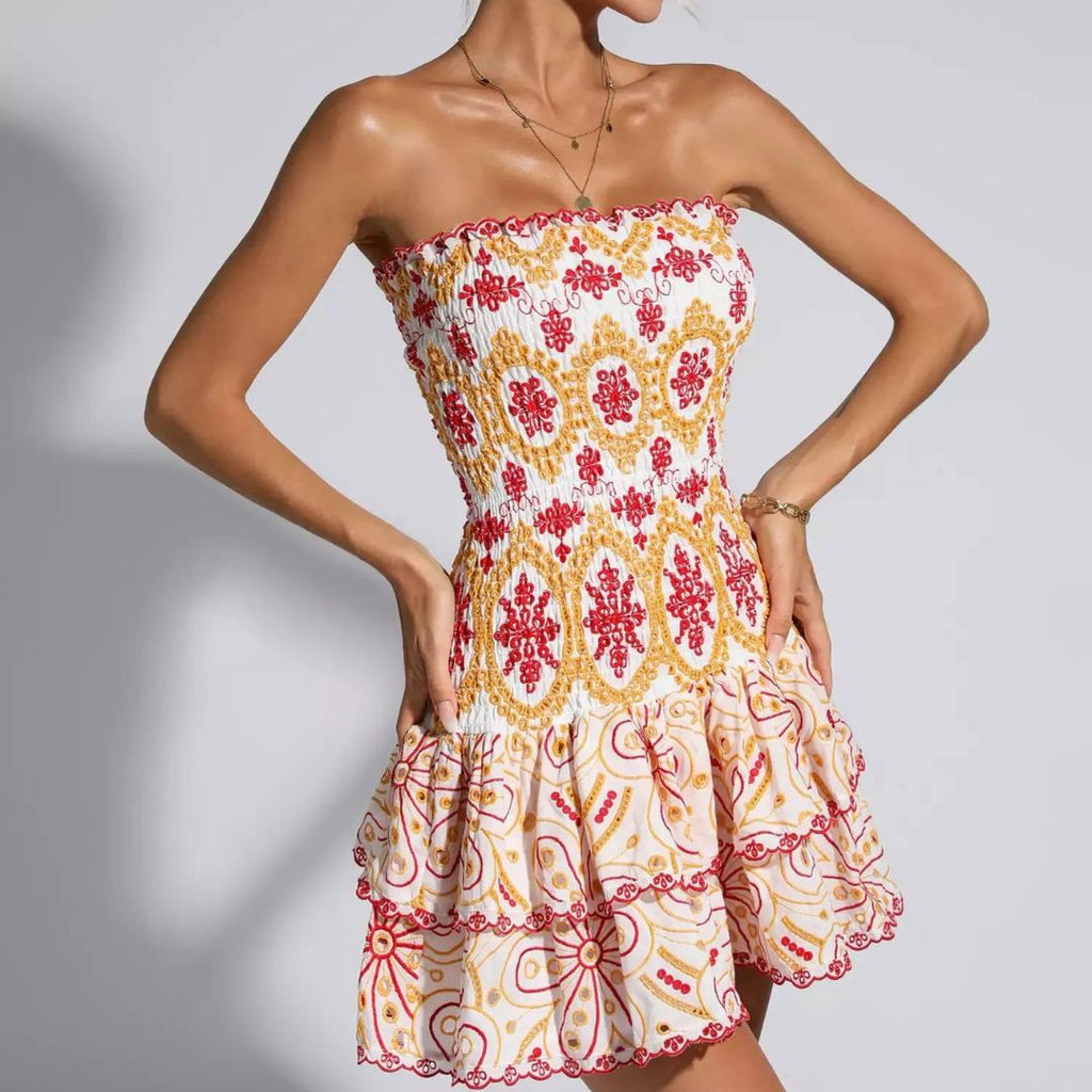 Valenzora | Ruffled Red Dress