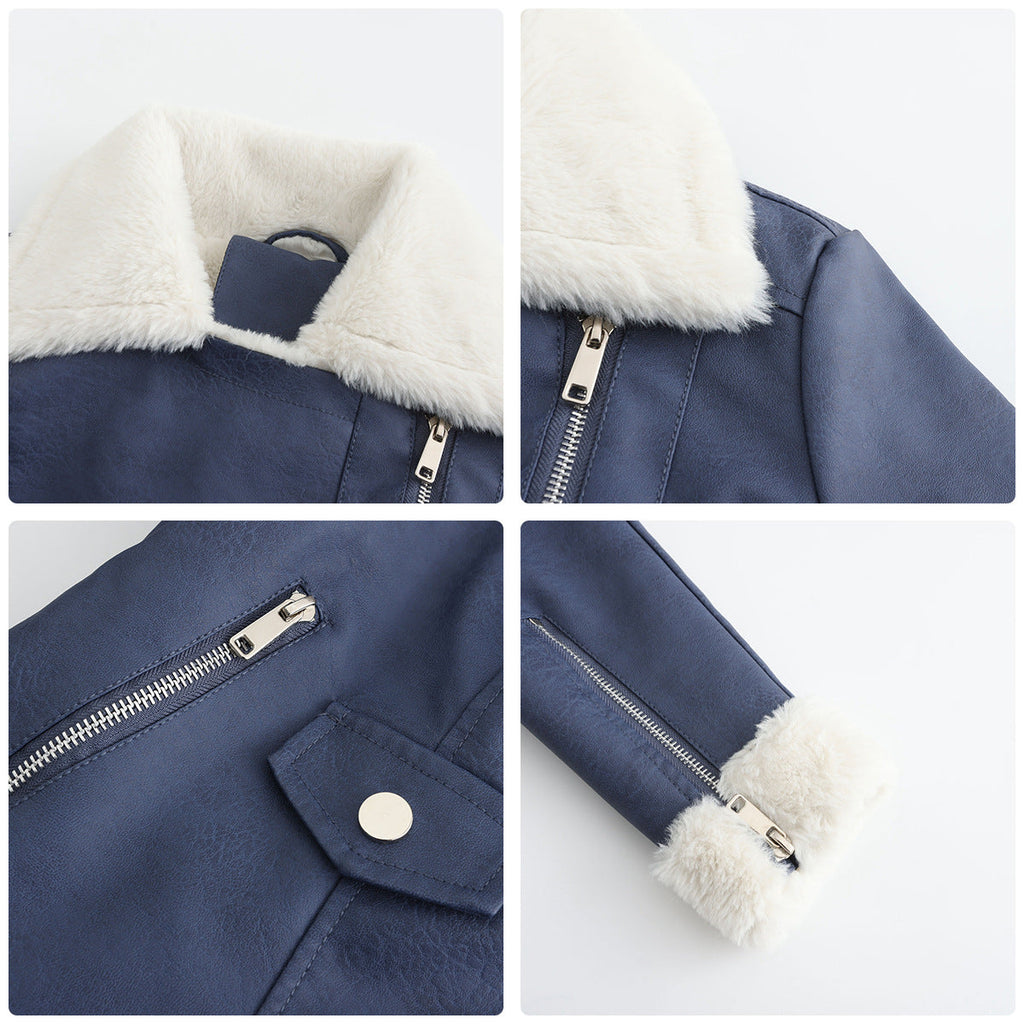 Valenzora | Winterlederjacke mit Fleece-Futter
