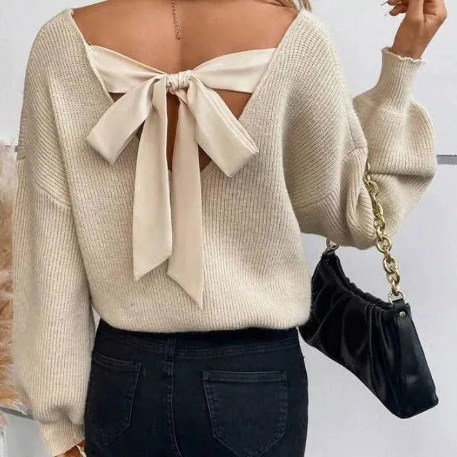 Valenzora | V-Ausschnitt Strickpullover
