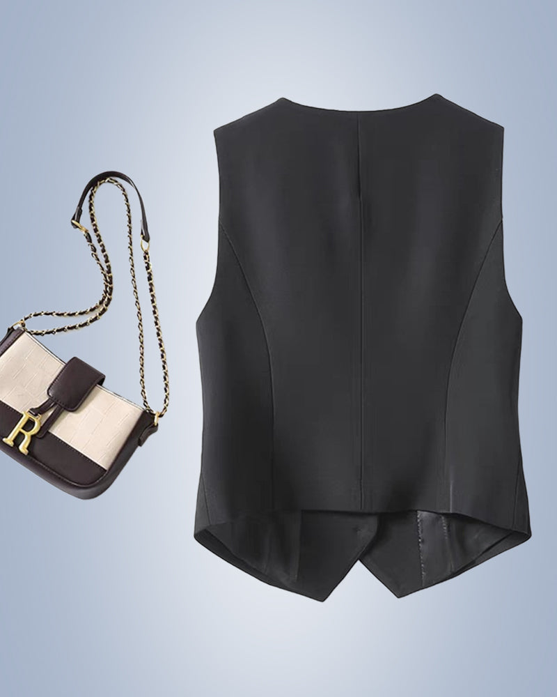 Valenzora | Solid Color Temperament Vest for Women