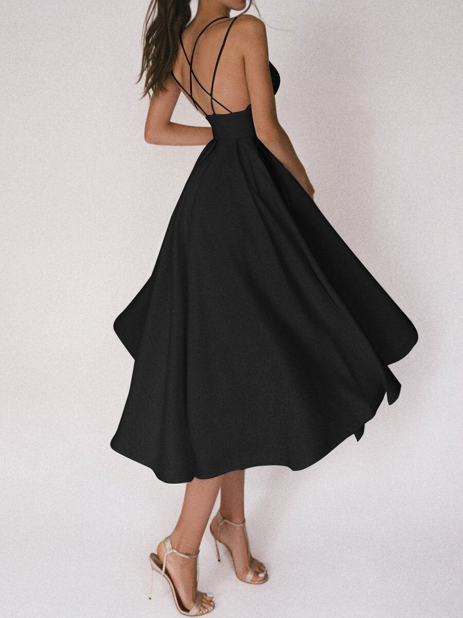 Valenzora | Elegantes Brautkleid für Damen mit Trägerdesign und V-Ausschnitt