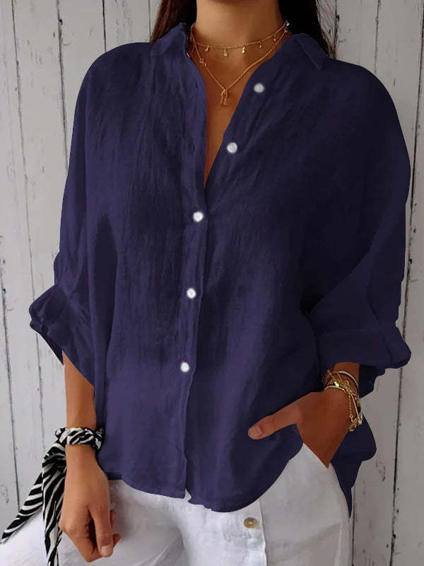 Valenzora | Fashionable top made of cotton and linen