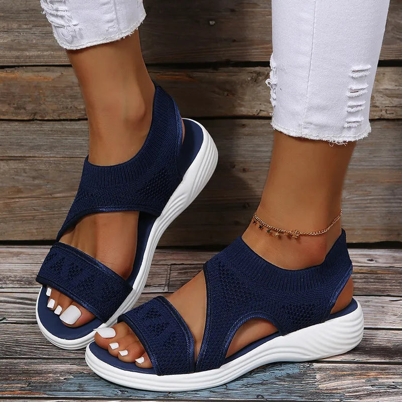 Valenzora | Mesh Sandals with a Wide Footbed for Women