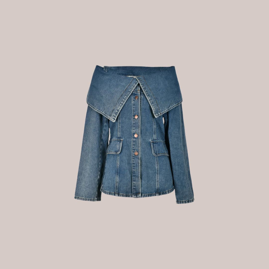 Valenzora - Stylish denim jacket with button details