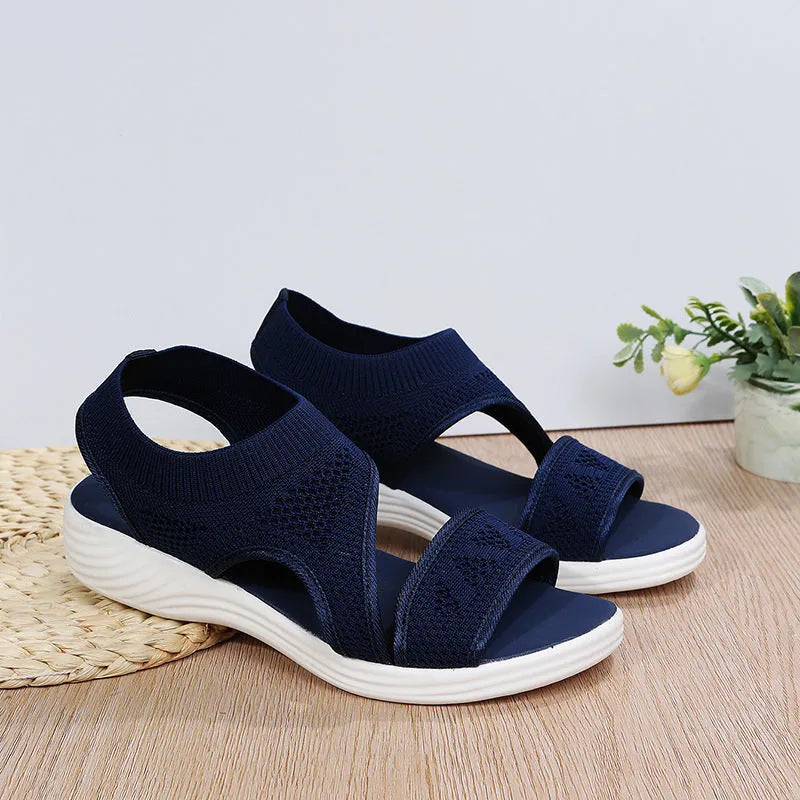 Valenzora | Mesh Sandals with a Wide Footbed for Women