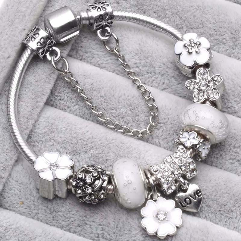 Valenzora | Peach Blossom Charm Bracelet