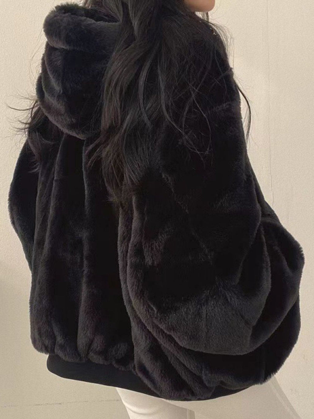 Comfortable reversible fleece hoodie jacket