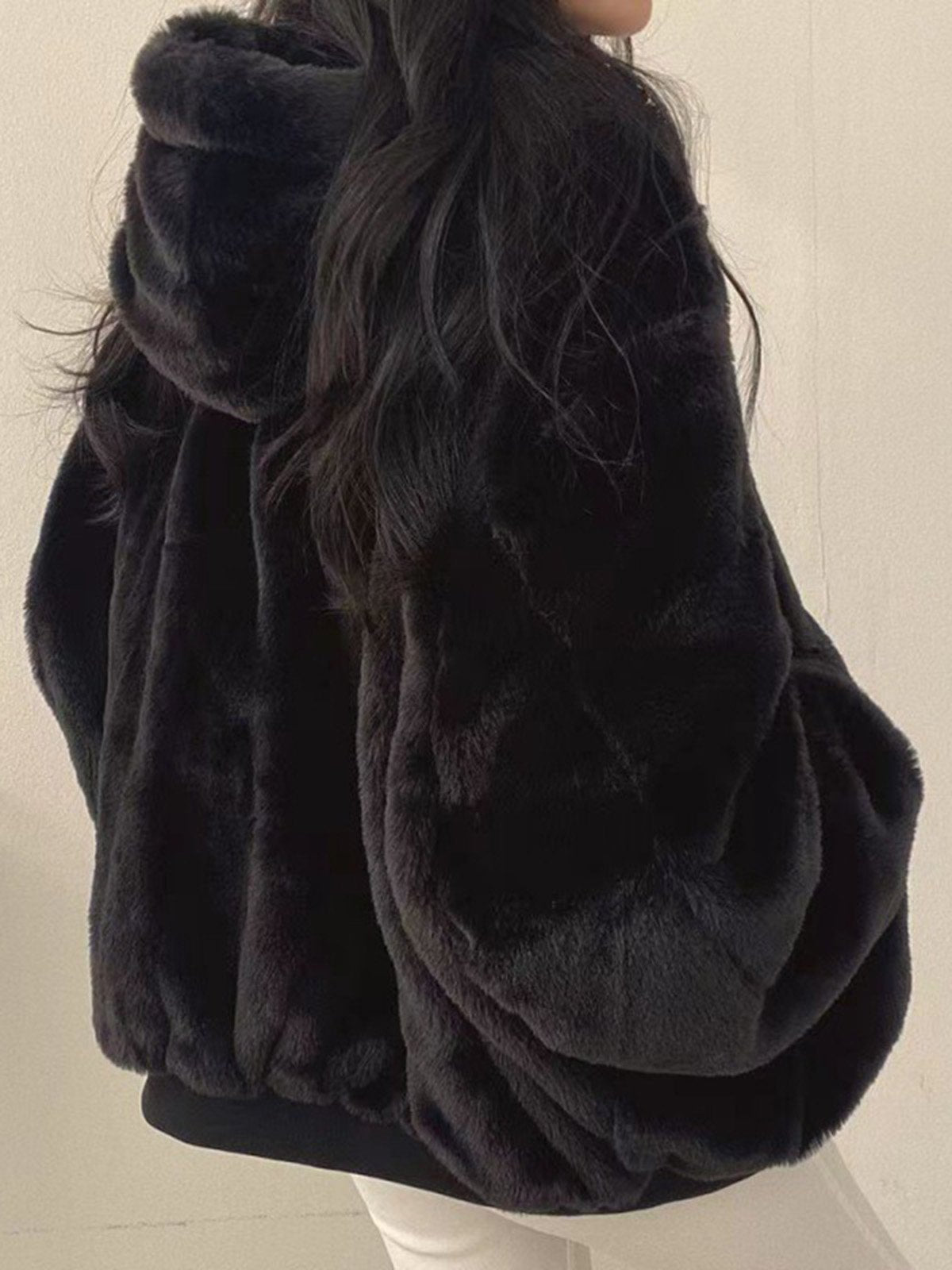Comfortable reversible fleece hoodie jacket
