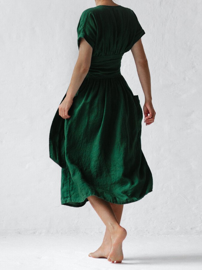 Valenzora | Fließendes Leinenkleid