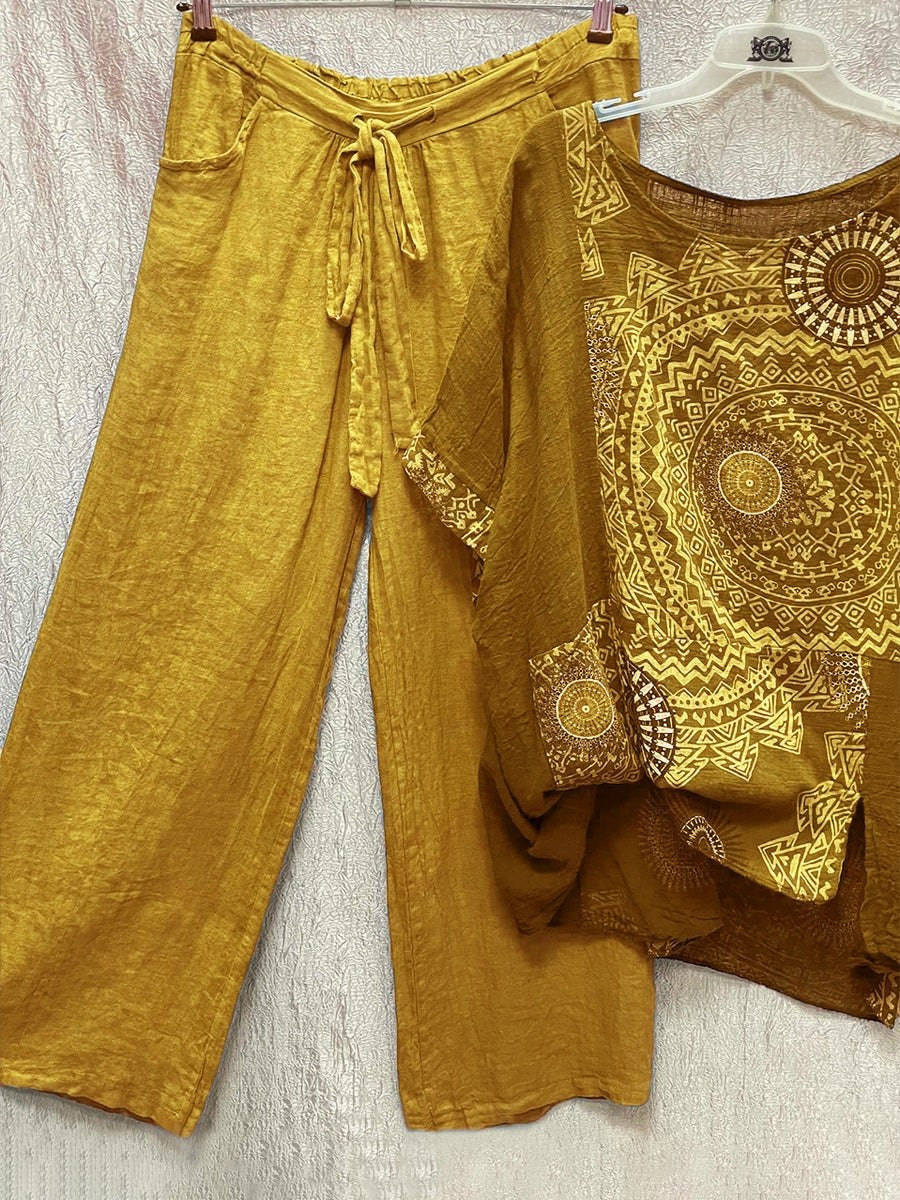 Valenzora | Two-piece set with loose Bohemian print