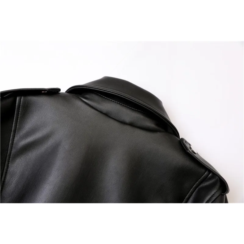 Valenzora | Damen Biker-Lederjacke mit Reißverschlüssen und Gürtel