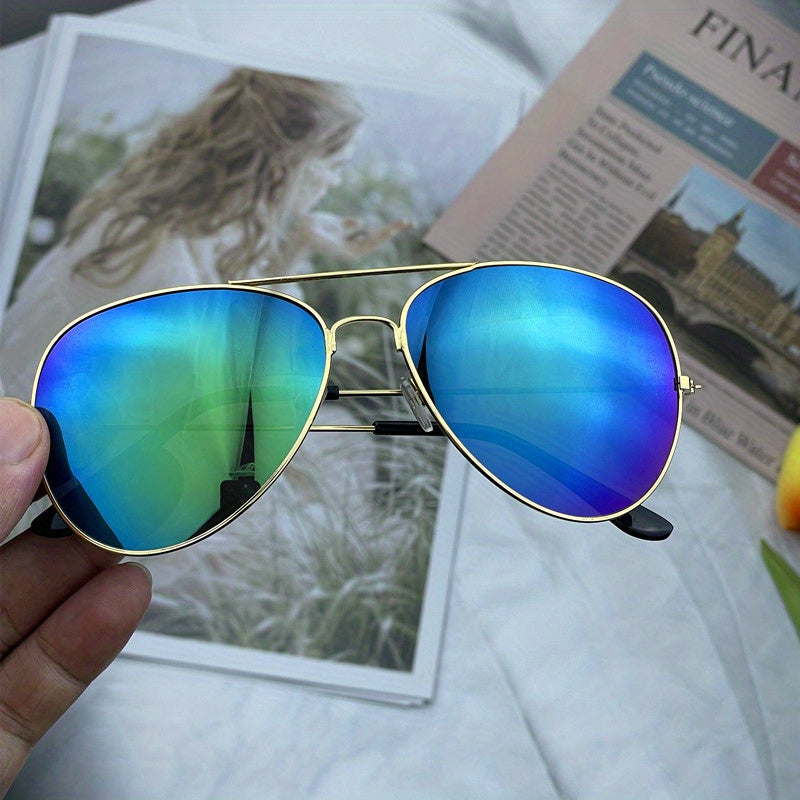 Valenzora | Classic Aviator Sunglasses with Gold Frame for Women