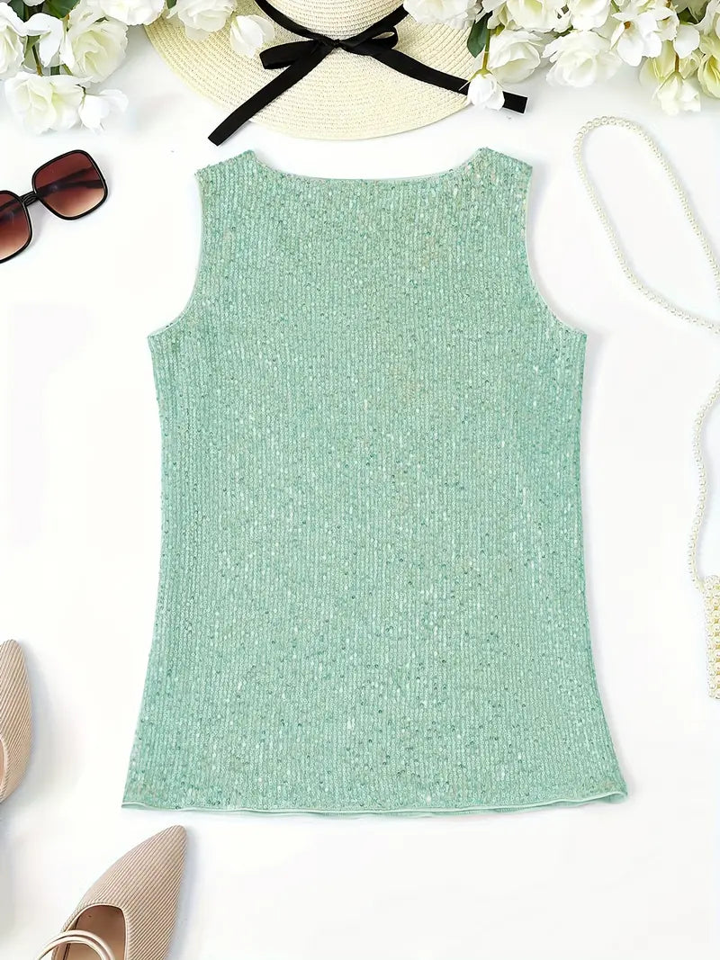 Valenzora | Elegantes, ärmelloses Top mit Pailletten